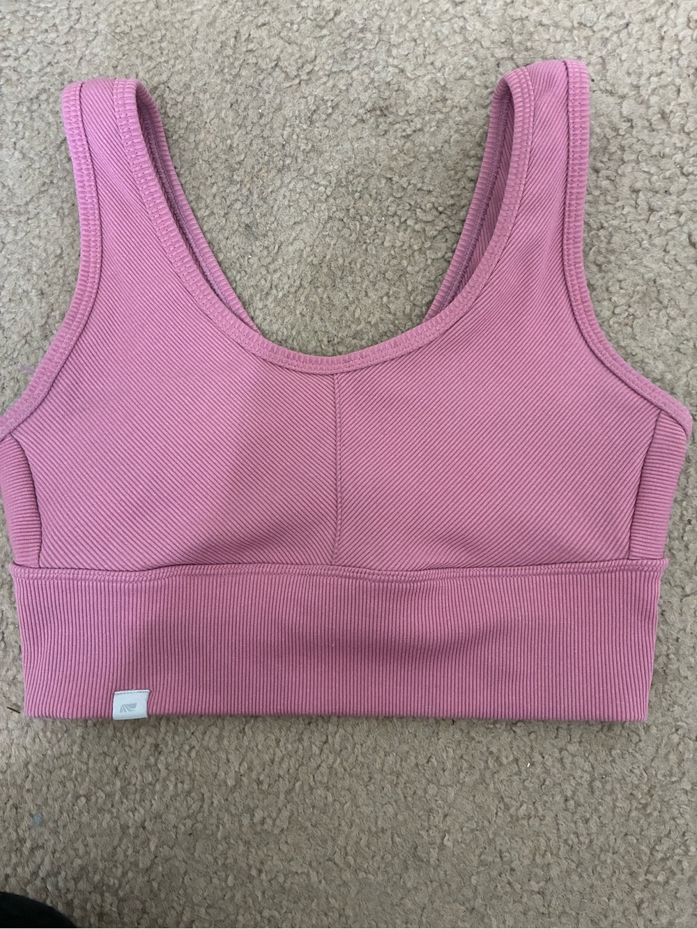 all in motion Pink Ribbed Scoop Sports Bra
